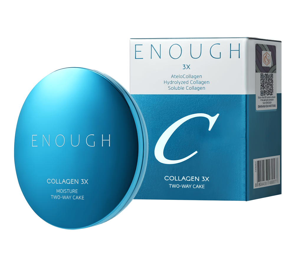 Enough Collagen 3X Moisture Two Way Cake SPF28 PA++ 21N увлажняющая пудра с коллагеном тон 21N + запасной блок