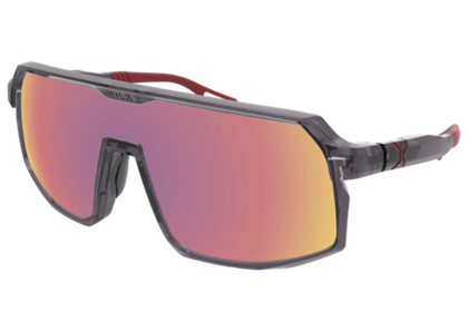 Спортивные очки HILX Inferno Shiny Crystal Dark Grey / Red Lens