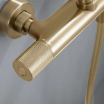 Душевая стойка Vincea Desire VSFS-1D0TBG термостатическая, брашированное золото