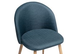 Стул на металлокаркасе Aldo blue / wood