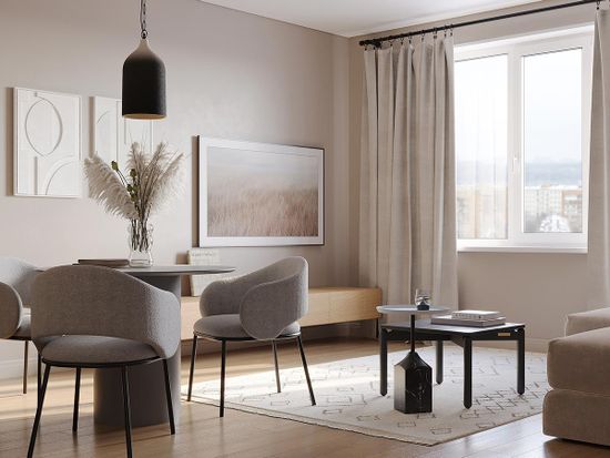 Столик кофейный saga, 60х60 см, темно-серый