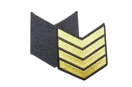 Нашивка за выслугу 4 года желтая (на липучке)