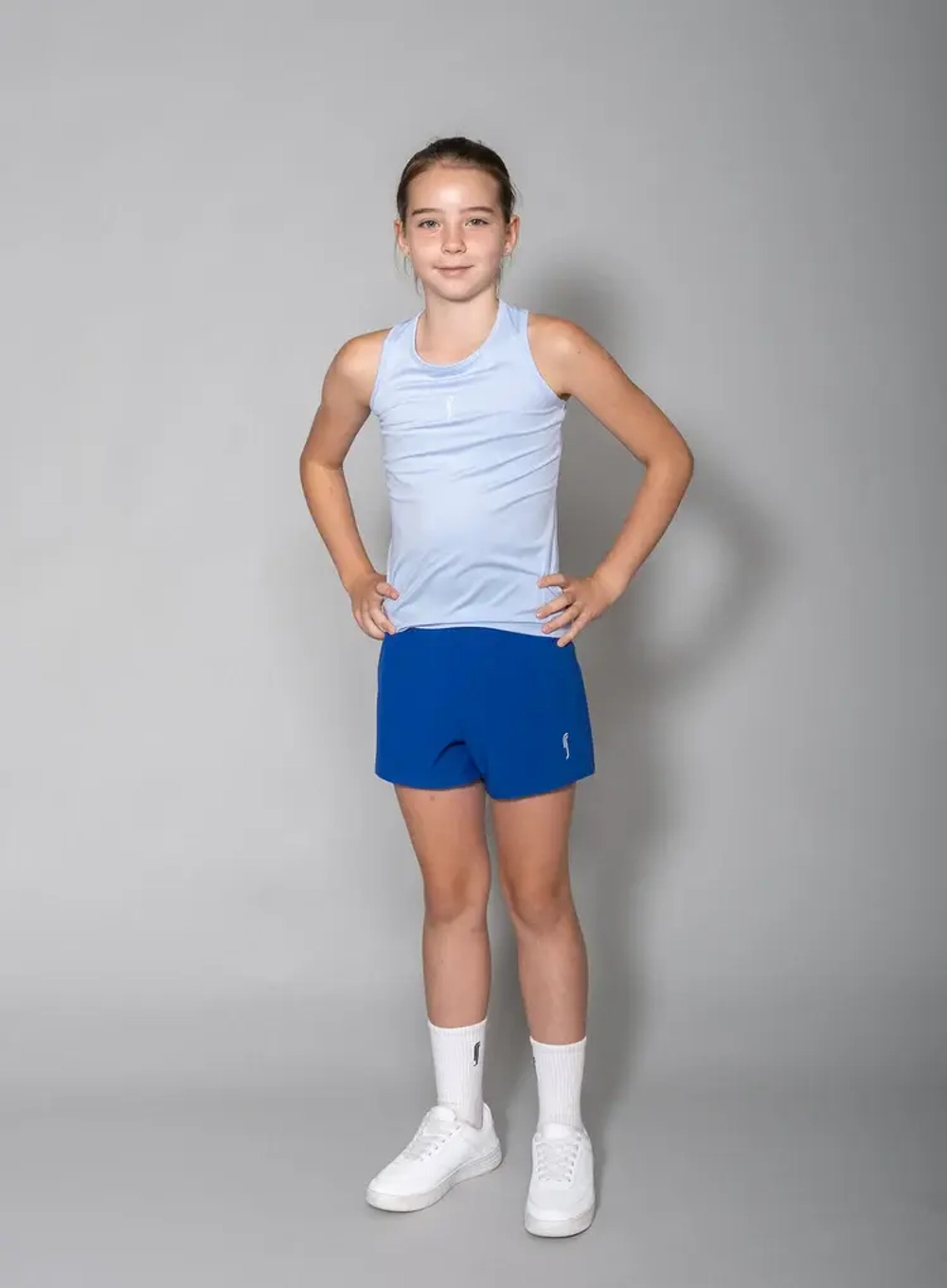 Шорты для девочек Girl's Performance Court Shorts - 2 in 1 With Ball Pockets (Striking Blue/Silver, 222J303952)