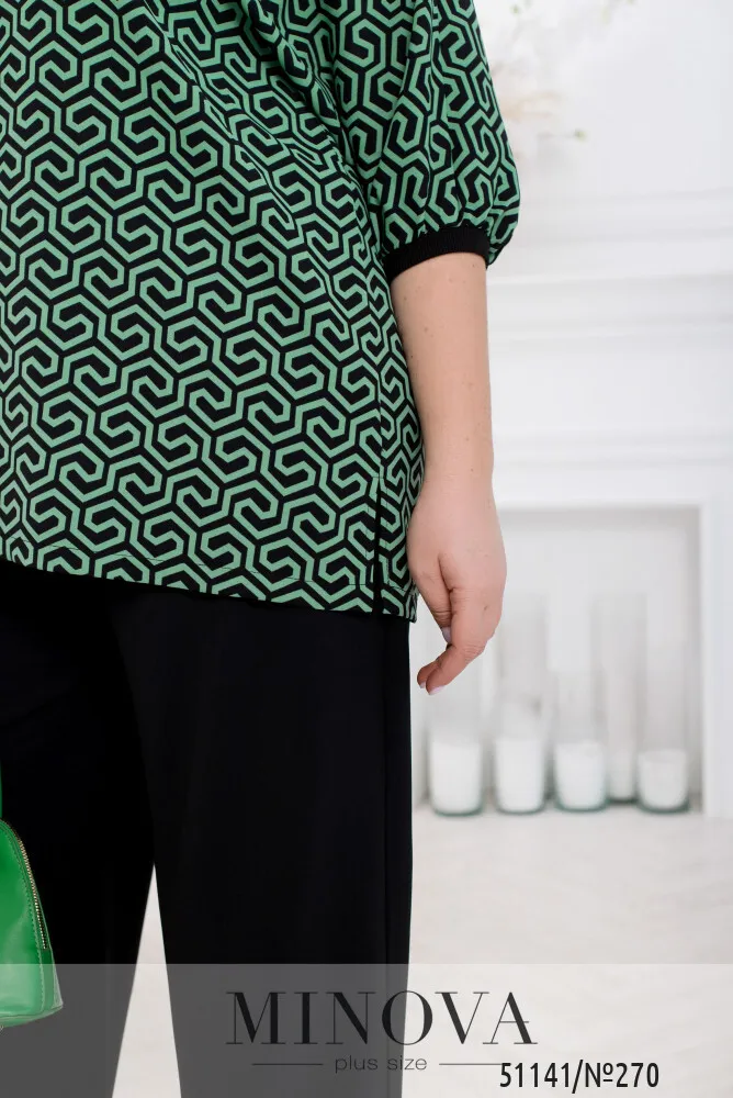 Костюм 270-черно-зеленый Minova