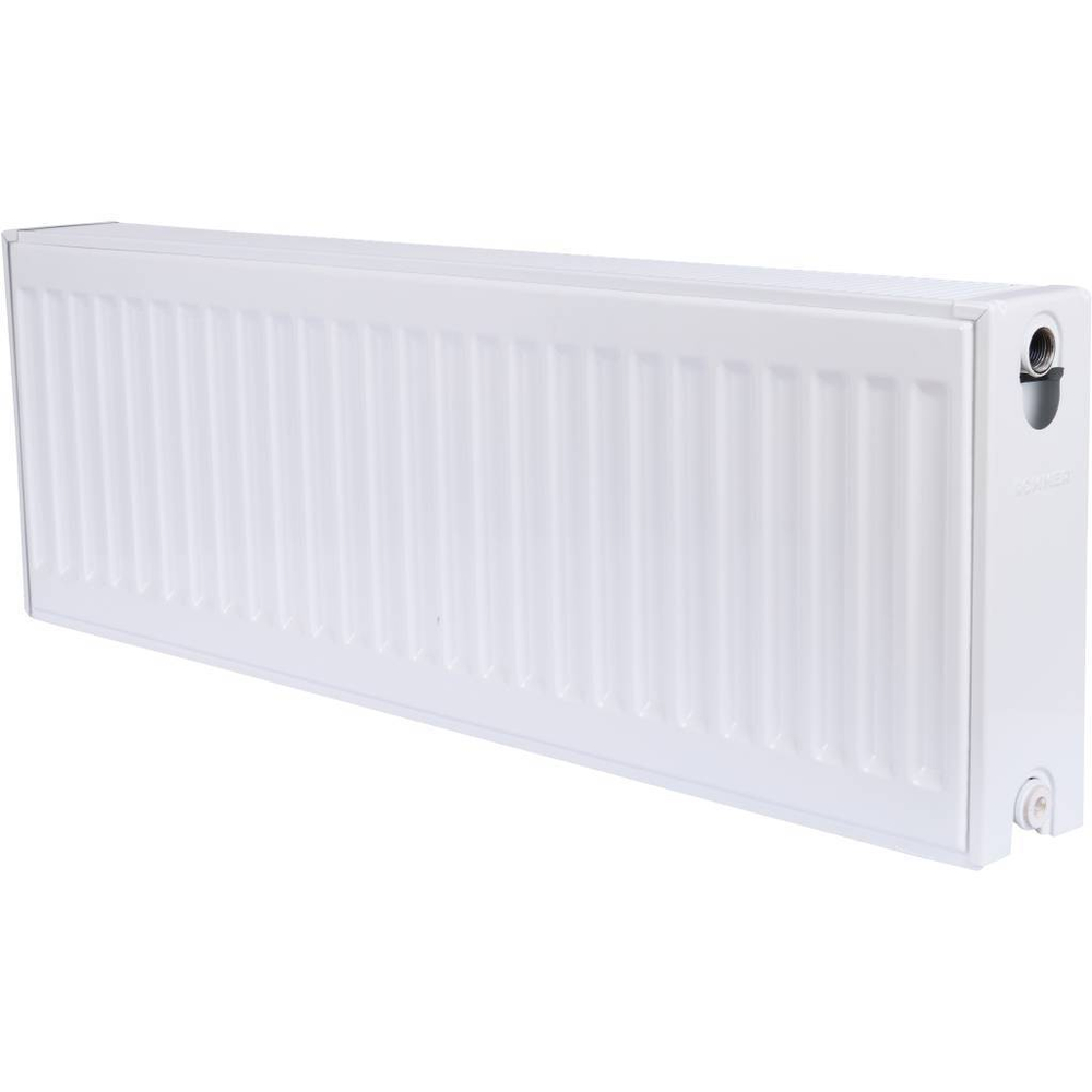 Радиатор панельный профильный ROMMER Compact тип 22 - 300x900 мм (подкл.боковое, белый)