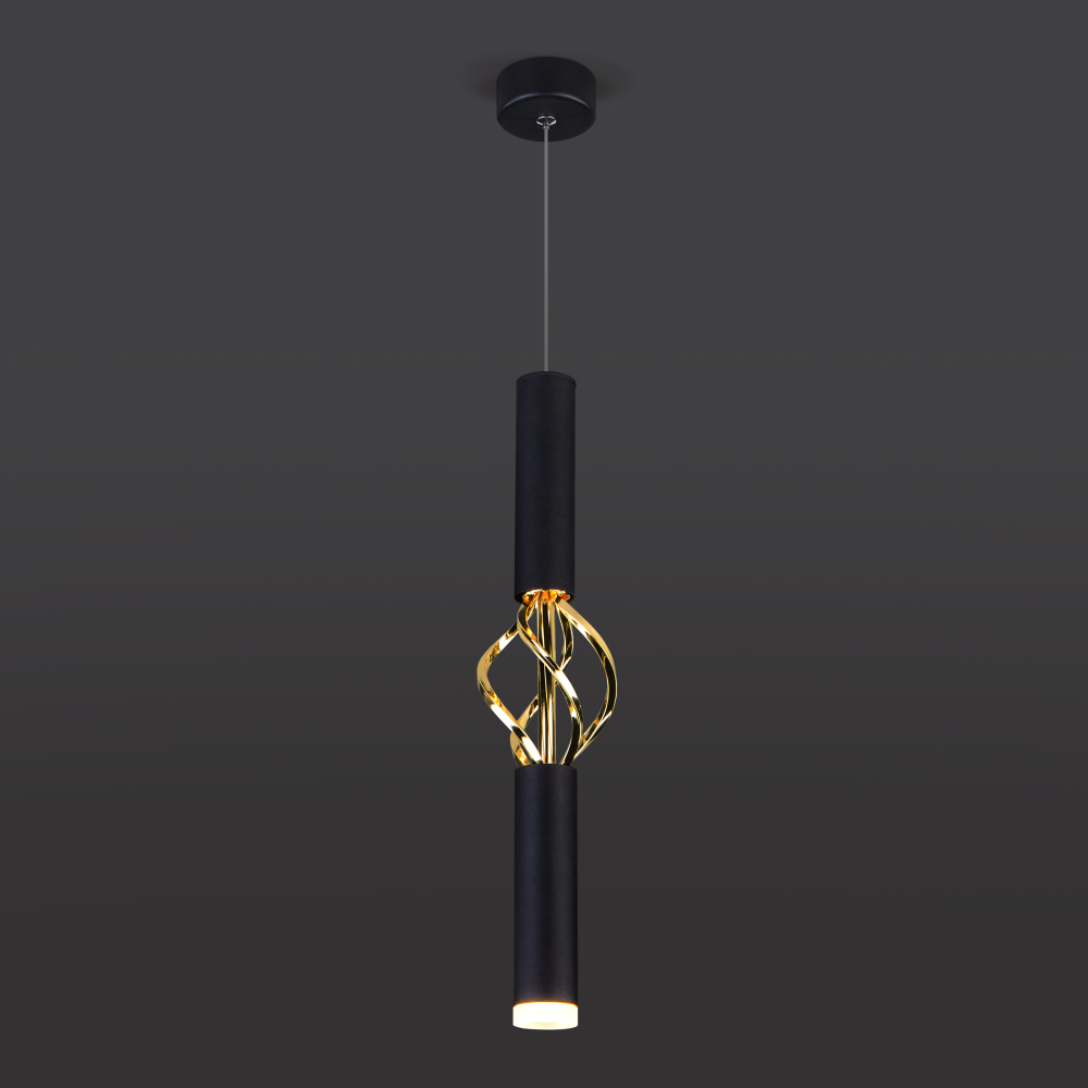 Подвесной светодиодный светильник 50191/1 LED черный/золото