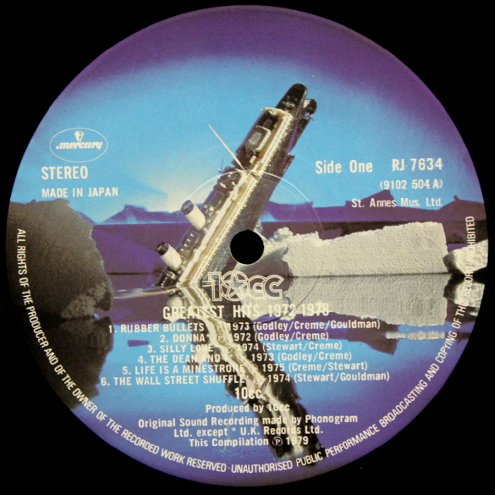 10cc / Greatest Hits 1972-1978 (LP)