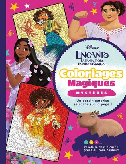 Hachette/ раскраска по номерам/ ENCANTO, LA FANTASTIQUE FAMILLE MADRIGAL/ Coloriages Magiques - Disney