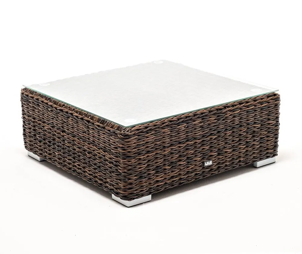 "Лунго" журнальный столик плетеный (гиацинт), цвет коричневый
