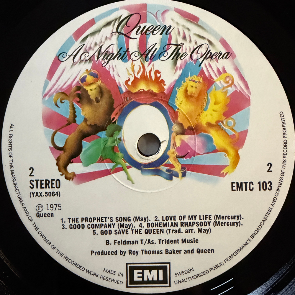 Queen - A Night At The Opera (Швеция 1975г.)