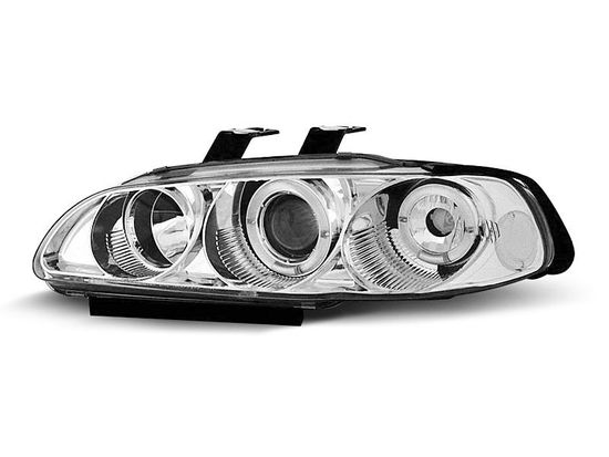 Передние фары Honda Civic 5 angel eyes chrome