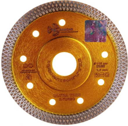 Диск алмазный отрезной, Турбо ультратонкий 115 х 22.2 х 1.2мм Trio-Diamond UTX510