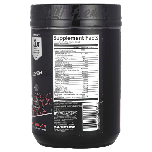 EFX Sports, AminoZorb® Elite 21, арбуз, 390 г (13,76 унции)