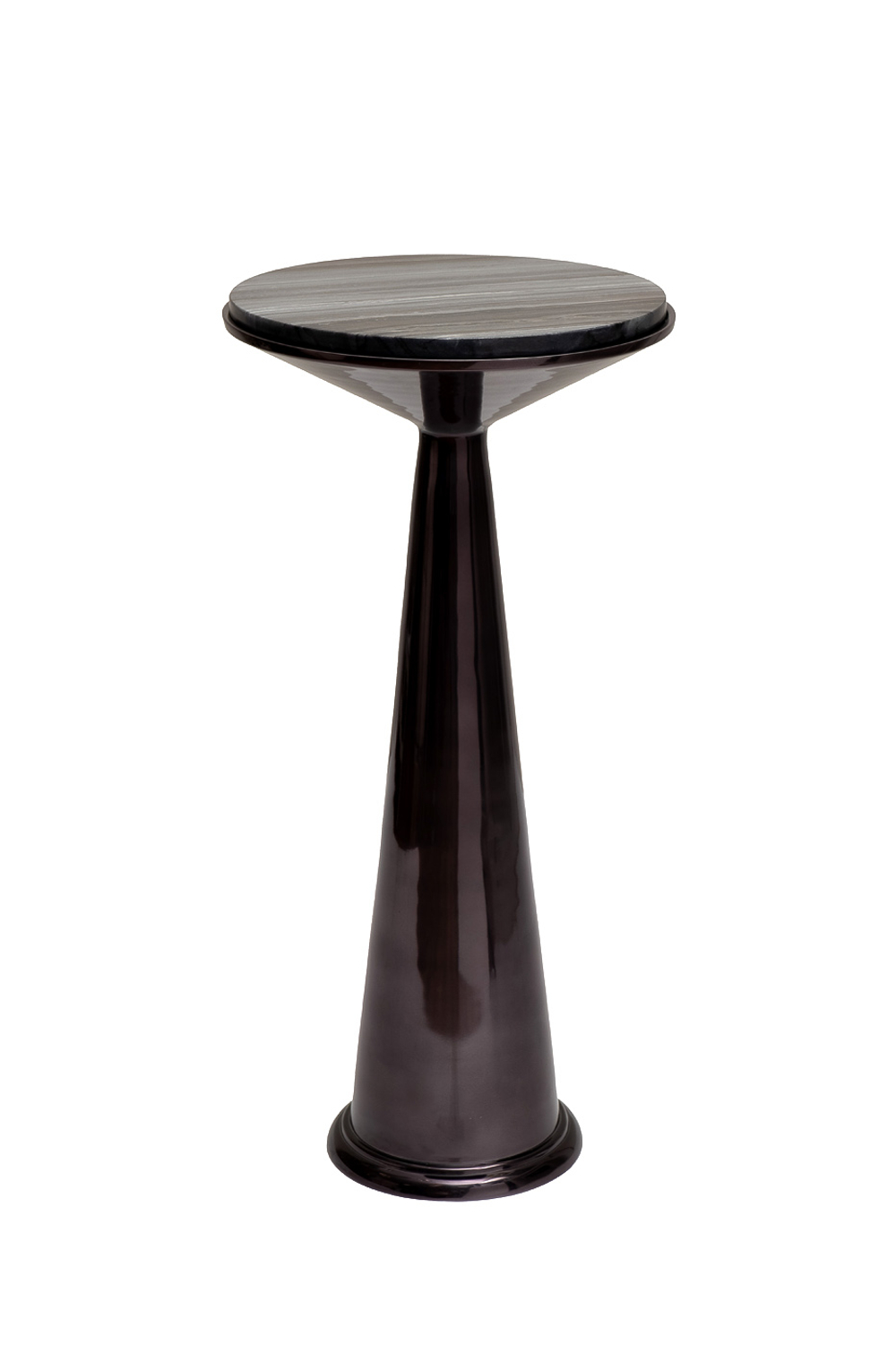 Стол журнальный Garda Decor Garda Decor мрамор, метал. цвет черный d31,5*h66 см