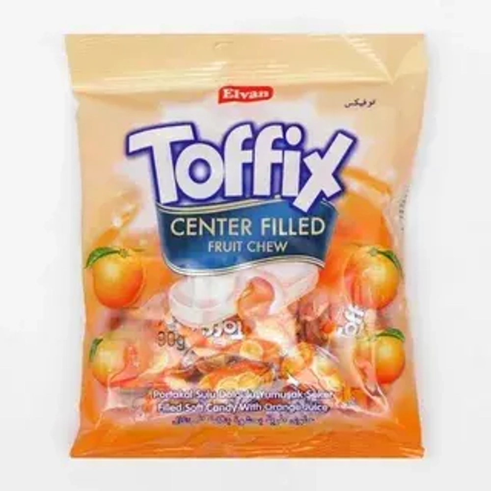 Toffix Orange - Конфеты жевательные мягкие с апельсиновым вкусом 80гр