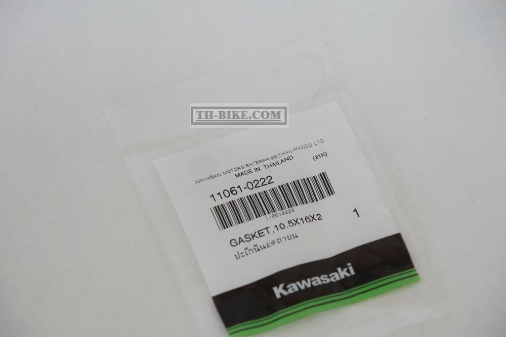 11061-0222. GASKET,10.5X16X2. Kawasaki KLX250-300