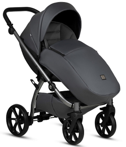 Детская коляска Tutis Uno 5 Plus Leather collection 3 в 1 с автокреслом Elo Lux EduSky Black 1402166 Licorice