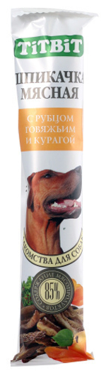 Титбит Шпикачка с рубцом говяжьим и курагой