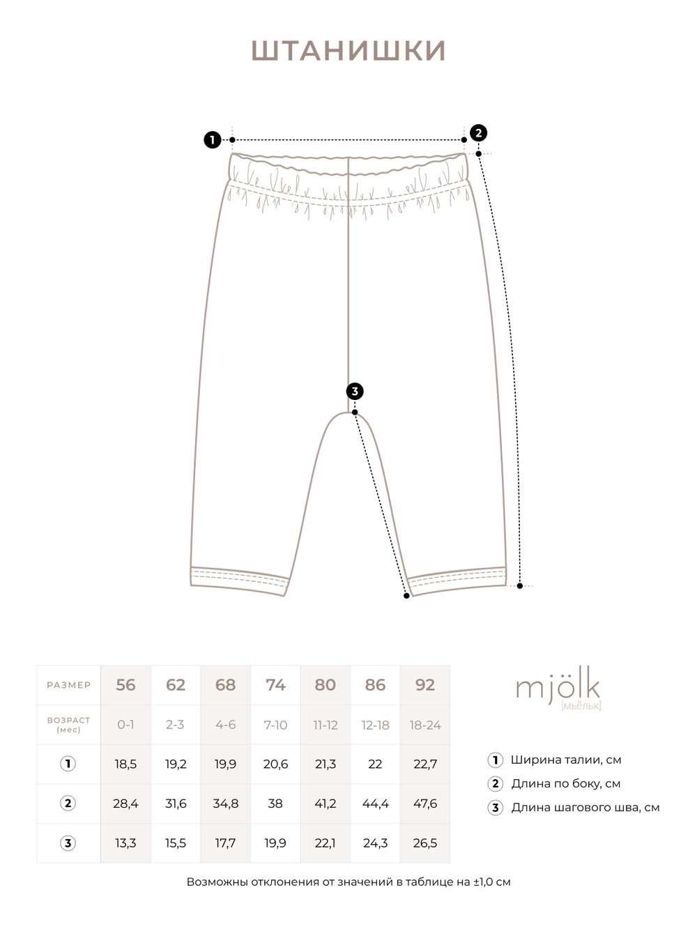 Штанишки, сет из 3х штук Mjölk Blue Shadow/Camel/Steel Grey