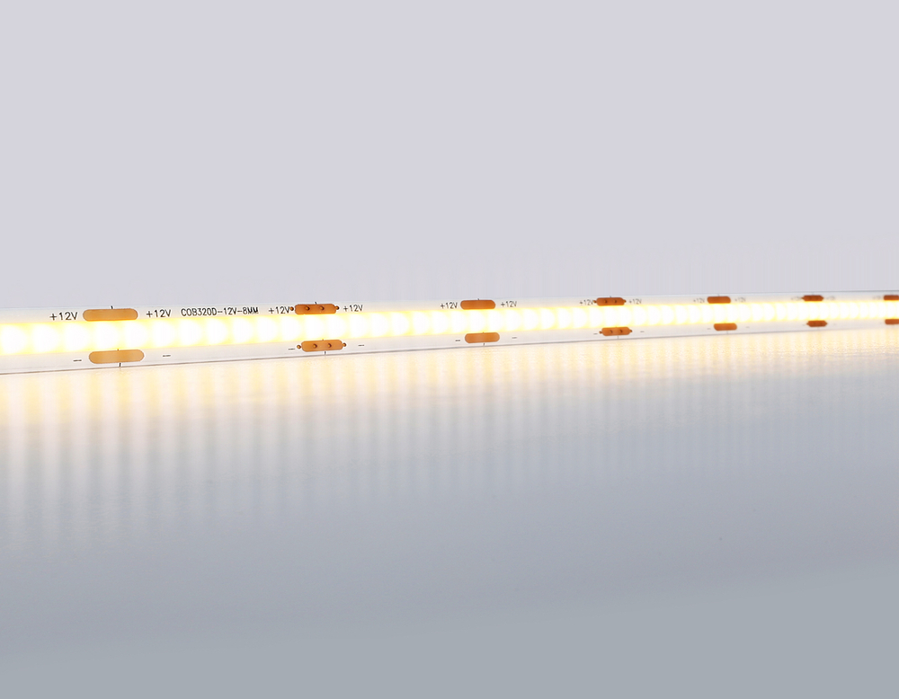 GS2601 COB 320Led/ 10W m/ 12V IP20 3000K/ 5000*8*1.54mm (2 конт.)