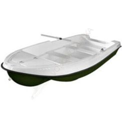 Лодка LAKER 410 пластиковая моторно-гребная ( низ болотный, верх белый )
