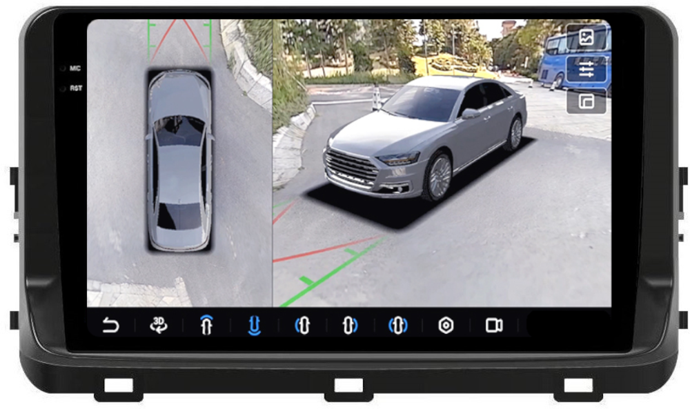 Магнитола для KIA Ceed 3 2021+ - FarCar BX1267M-360 монитор 10.36" 2K QLED на Android 13, 6Гб+128Гб, CarPlay, 4G SIM-слот, 4 камеры в комплекте