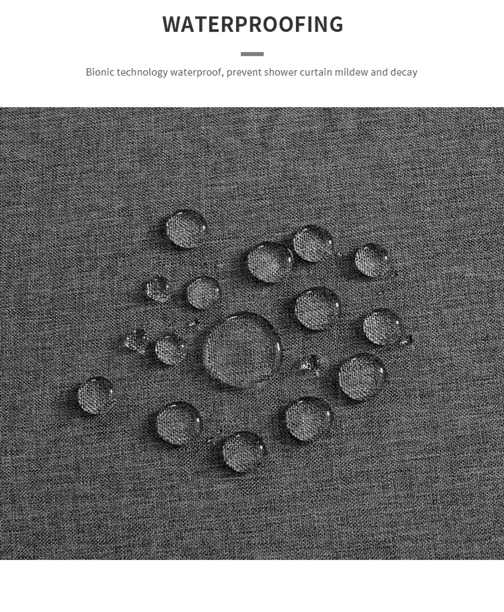 Шторка для ванной 300х200 Carnation Home Fashions Linen grey серый