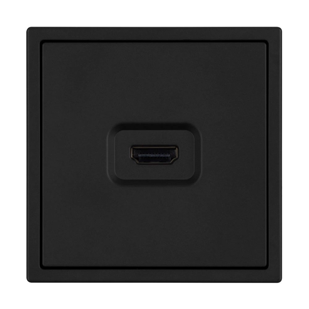 Механизм HDMI розетки SCT-NOBE-MHD1-SFPL-BK (Arlight, Черный оникс) 061841