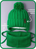 Шапка для мальчика со снудом осенняя