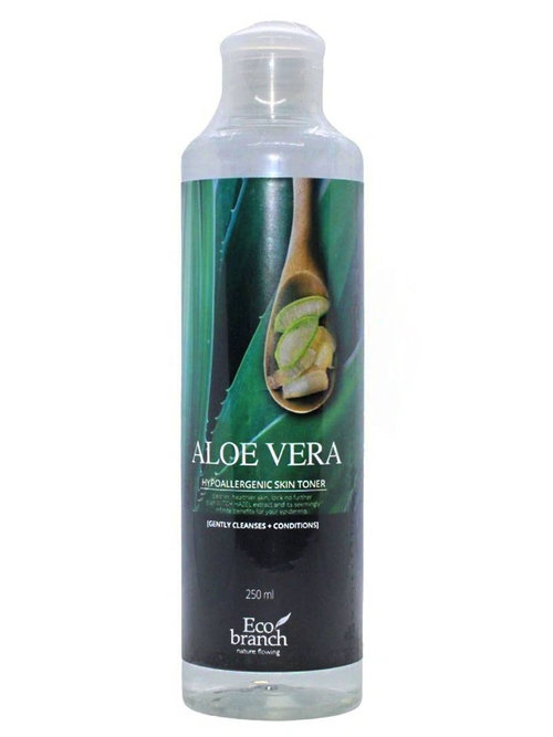Тоник для лица с экстрактом алоэ Eco Branch Aloe Vera Hypoallergenic Skin Toner, 250 мл