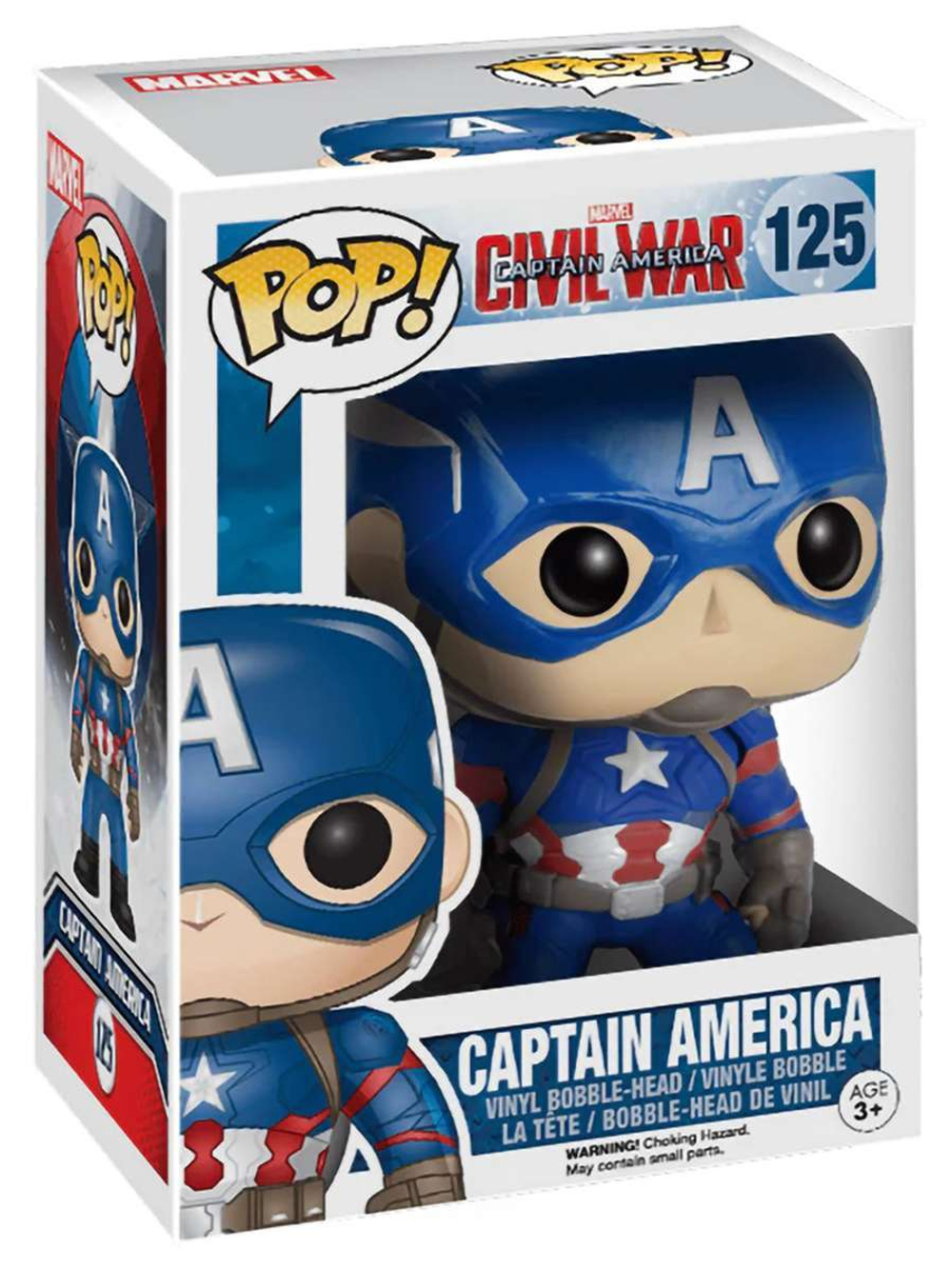 Фигурка Funko POP! Bobble Marvel Captain America Civil War Captain America (125) 7223