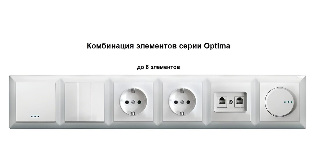 Рамка 3-я горизонтальная Profitec Optima белая 940134