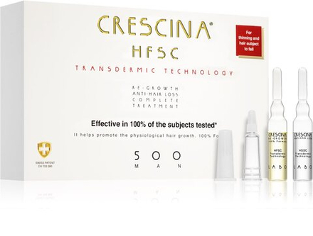 Crescina Transdermic 500 Re-Growth and Anti-Hair Loss - уход, который поддерживает рост волос и предотвращает выпадение волос для мужчин /   20x3,5  ml  / GTIN 8051417817615