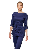 Туника медицинская женская Dr. Nice DRN410 с молнией сзади, серый, 56