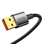 Type-C Кабель Baseus Explorer Series Auto Power-Off Fast Charging Data Cable USB to Type-C 100W - Black