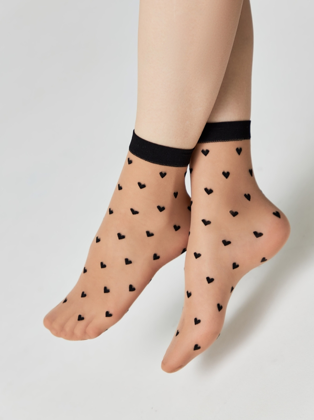 CONTE FANTASY Тонкие носки с рисунком "сердечки"
