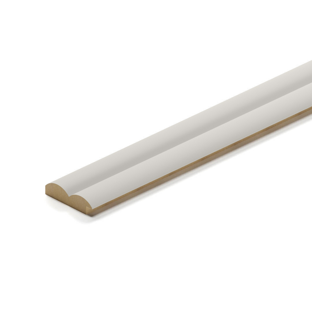 Профиль Старт-Финиш МДФ Stella Wave Standart Белый 2700x55x16 (упак.4шт.)