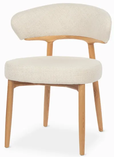 Стул Dublin деревянный каркас, мягкое сиденье и спинка бежевая рогожка