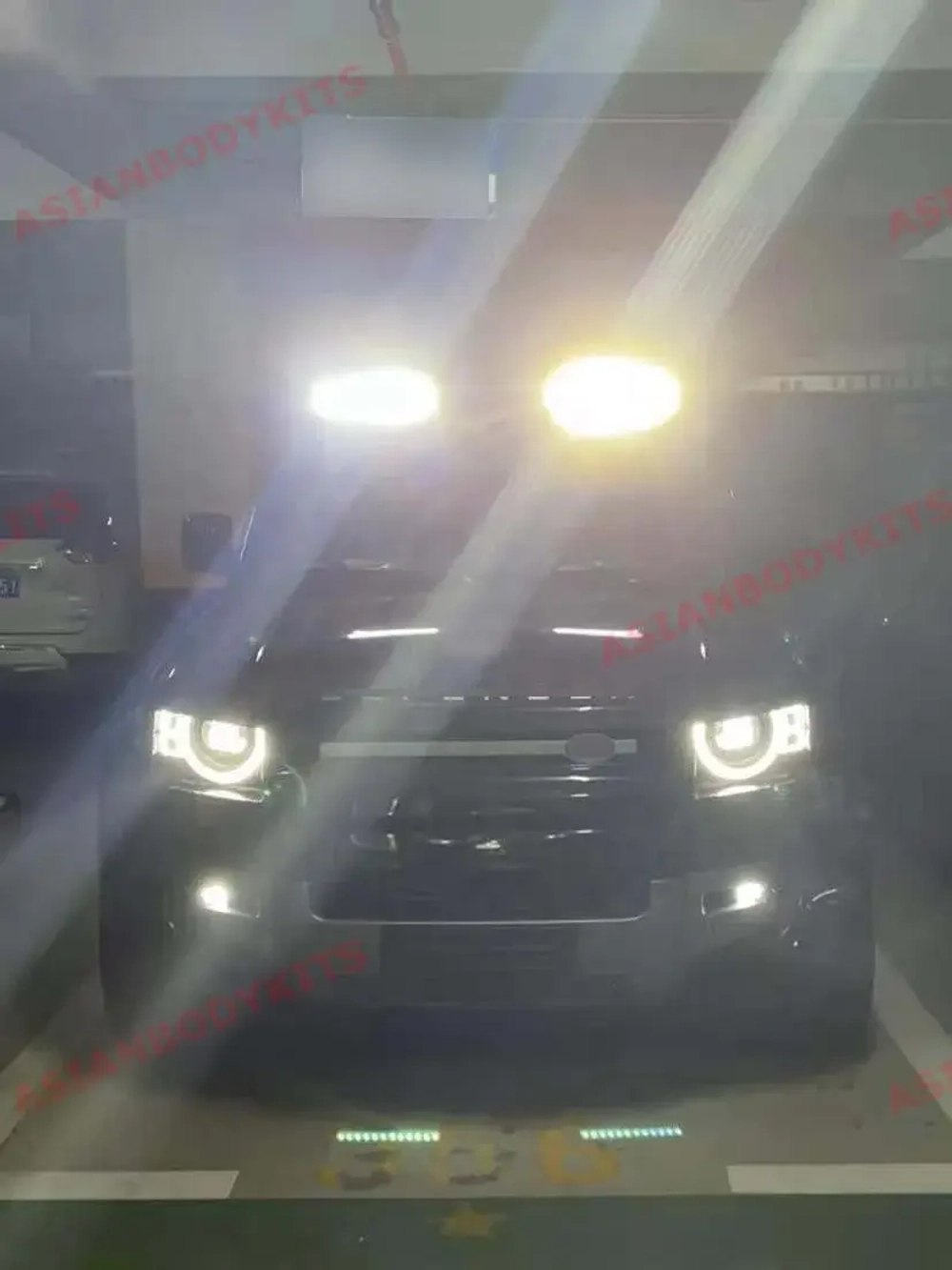 Карбоновая люстра на крышу со светодиодными ходовыми огнями (DRL) для Land Rover Defender L663 2020+ Лэнд Ровер Дефендер