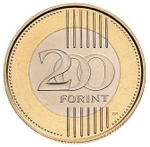 ВЕНГРИЯ, 2012, 200 FORINT [ПРОБНАЯ МОНЕТА (PROBAVERET)] [БИМЕТАЛЛ]