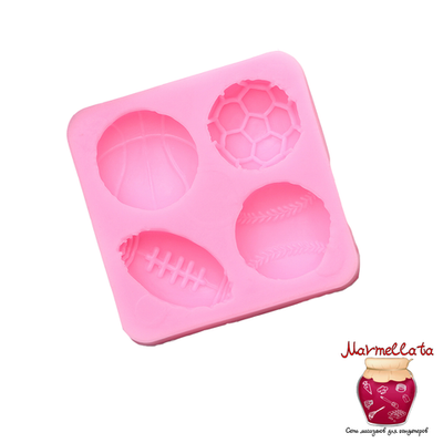 Молд силиконовый "Мячи", 6,2*1,9 см