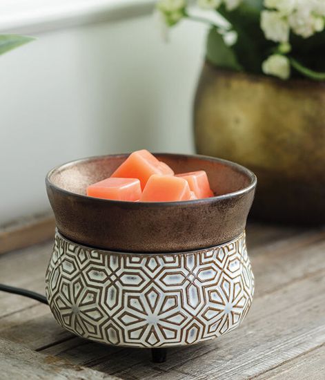 Керамический воскоплав Бронзовая геометрия, Candle Warmers