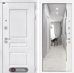 Дверь Входная Лабиринт VERSAL С зеркалом Панорама Белый софт