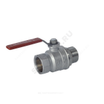 Кран шаровой латунь хром R854L Ду 50 Ру42 ВР/НР полнопроходной рычаг красный Giacomini R854LX028