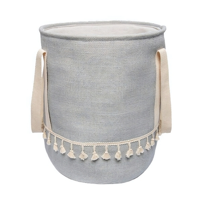 Корзина бельевая с ручками "Кантри", Д350 Ш350 В420, серый