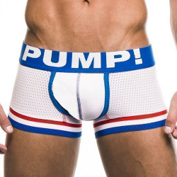 Мужские трусы боксеры в сеточку Pump Touchdown Boxer White-Blue 26077