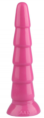 Розовый анальный рельефный стимулятор - 27 см. (Цвет: розовый)