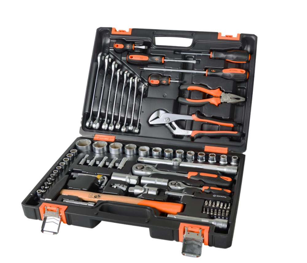 Набор инструментов, 1/2", 1/4", CrV, пластиковый кейс 76 предмета Вихрь