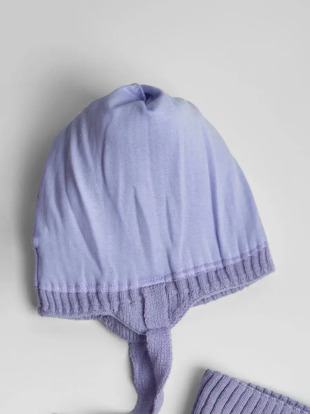 Шапка и снуд для девочки с ушками на завязках