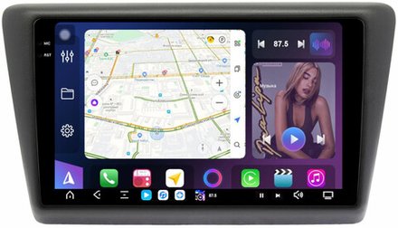 Магнитола для Skoda Rapid 1 2012-2020 (рамка тип 2) - FarCar XXL3043M монитор 9.5" 2K QLED на Android 13, TS20, 8+256Гб, CarPlay, 4G SIM-слот